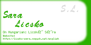 sara licsko business card